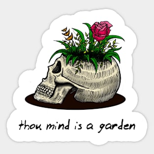 skull mind garden Sticker